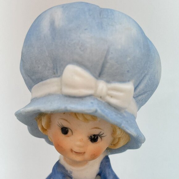 Vintage Kelvin Hand Painted Porcelain Figurine Girl wUmbrella Vivid Colors Japan - Picture 8 of 12